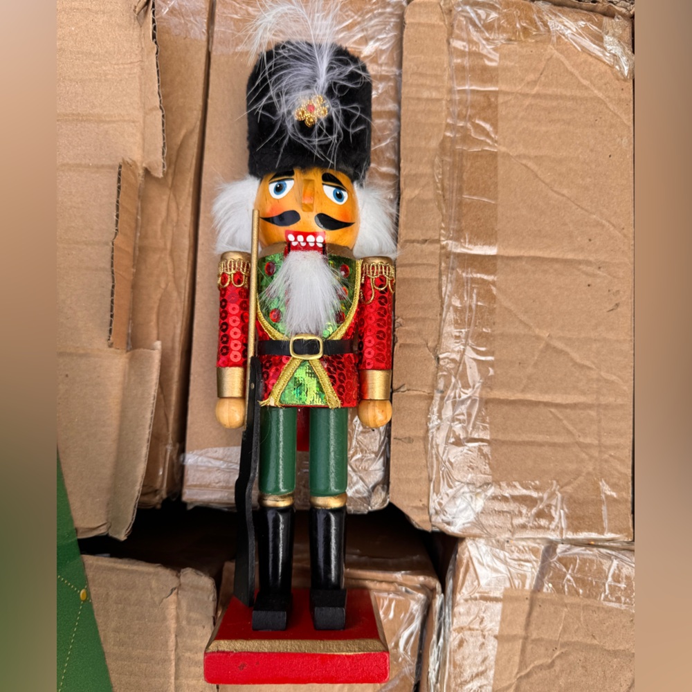 Festive Nutcracker - Red and Green 12 inch Christmas